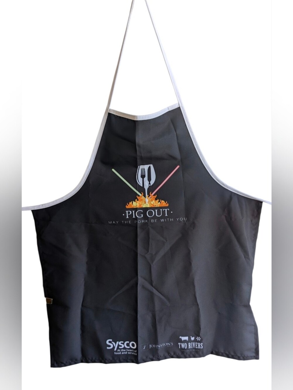 Sysco Johnstons Two Rivers May The Pork Be With You Black Apron New